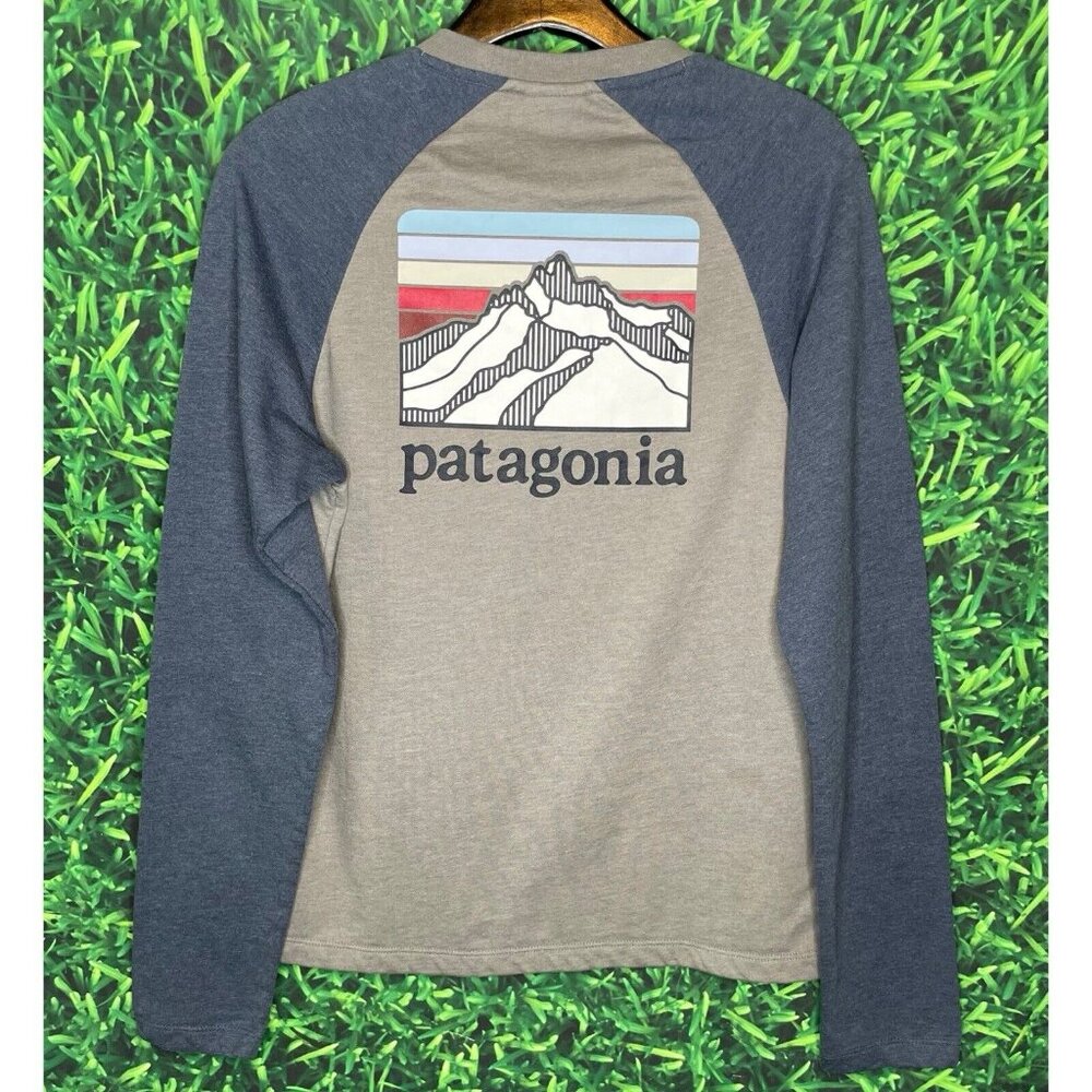 Patagonia Fleece Lined Crewneck Pullover Long Sleeve Organic Cotton Shirt Men XS - Picture 1 of 3
